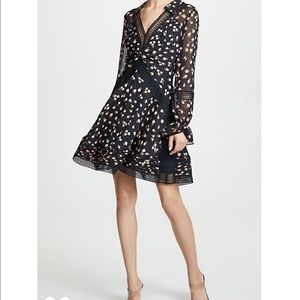 Self Portrait twist front floral dress